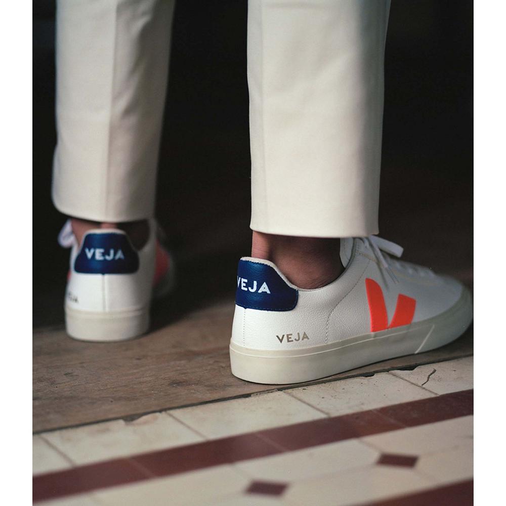 Low Tops Sneakers ανδρικα Veja CAMPO CHROMEFREE White/Orange | GR 202LIS